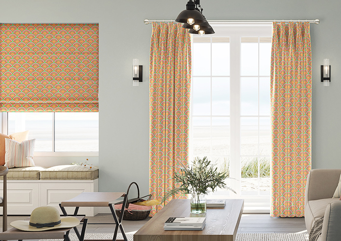 Deco Sea Shells, Strawberry - Made To Measure Curtains - Image 3